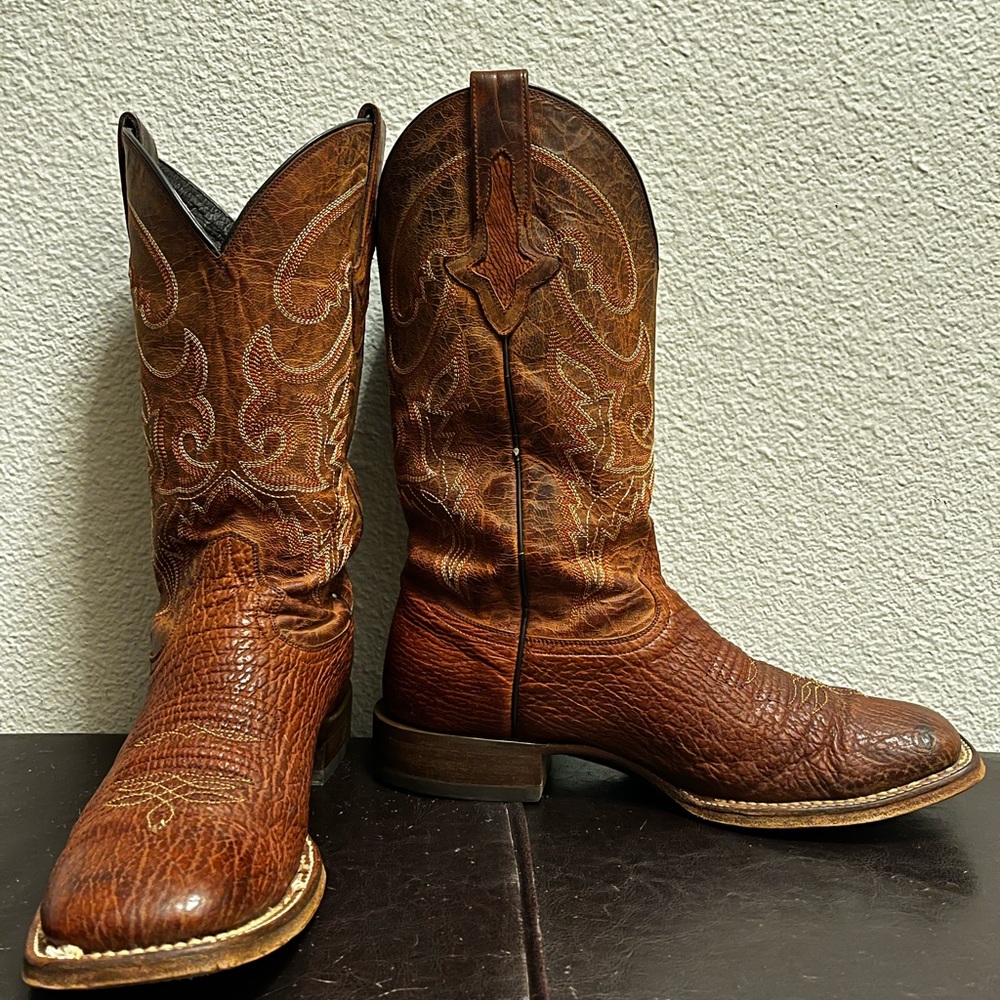 Lucchese Exotic Sharkskin Cowboy Boots